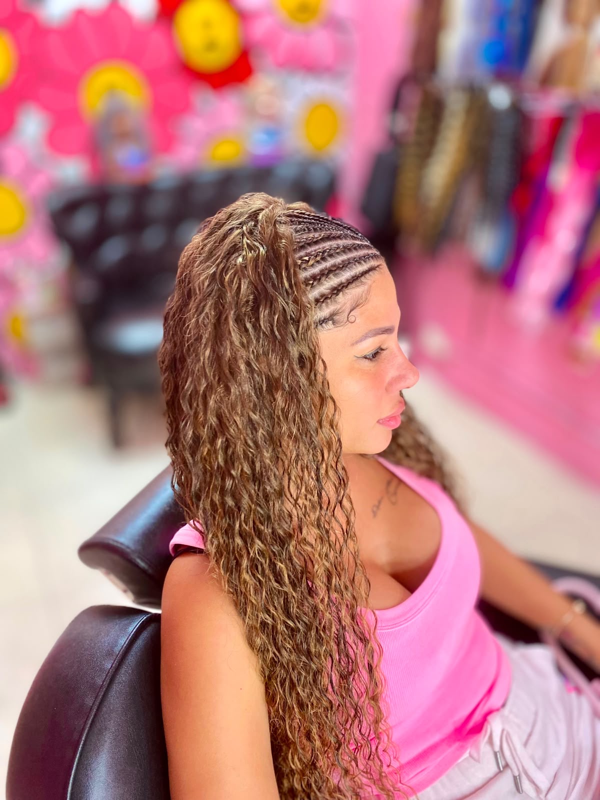 Extensiones de cabello humano con trenzado