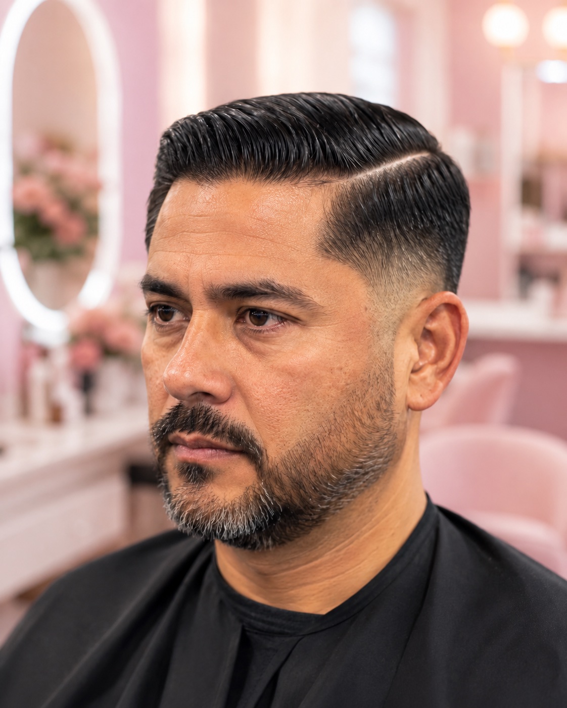 Corte clásico para hombre con raya lateral