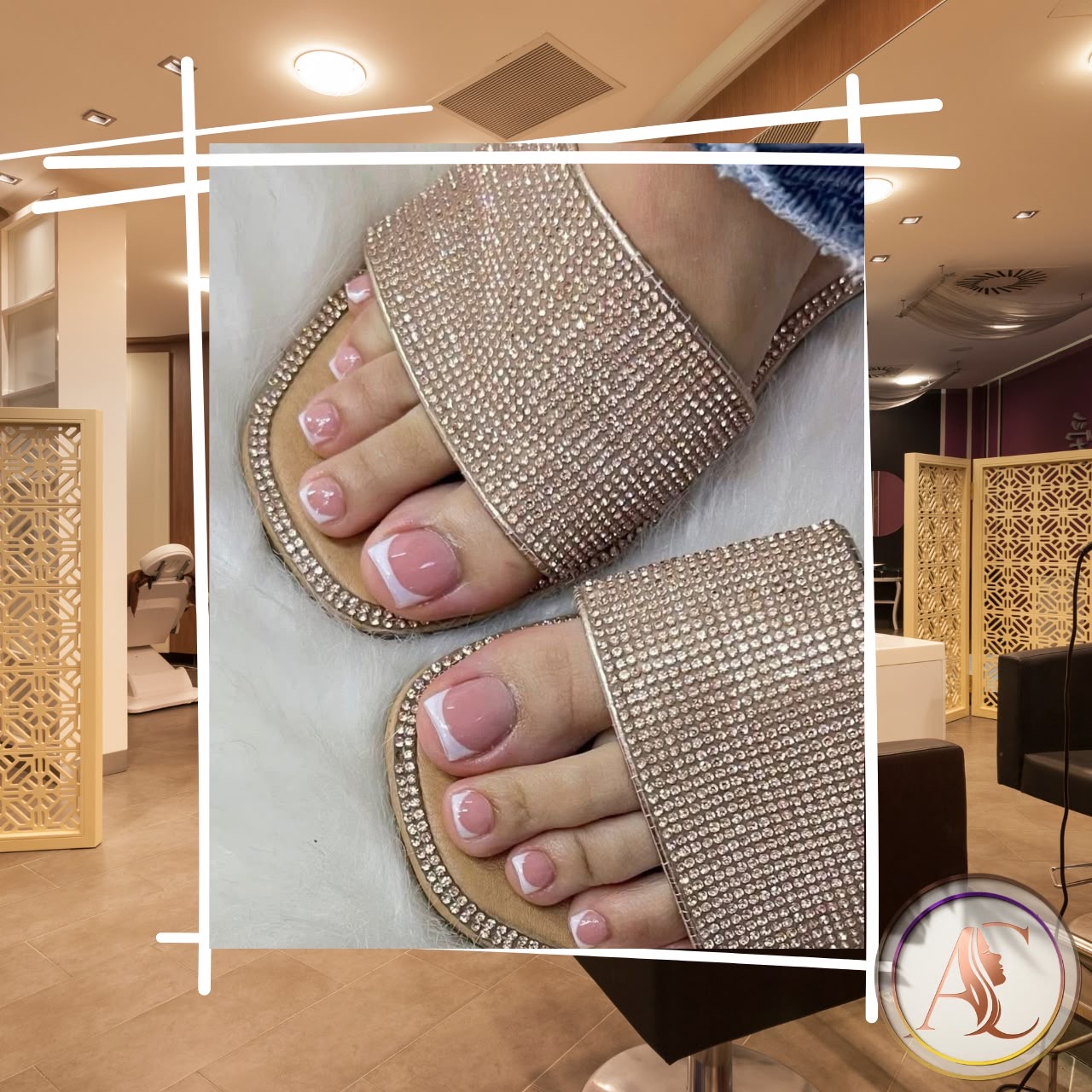 Pedicure spa con esmaltado