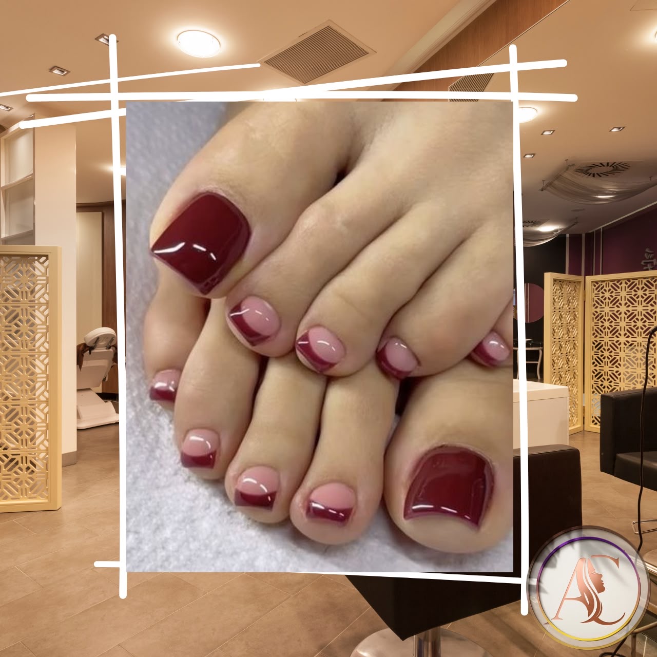 Pedicure con diseño