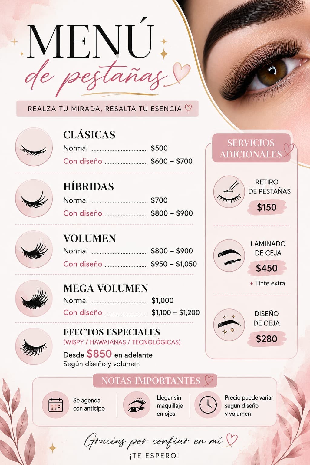Extensiones de pestañas